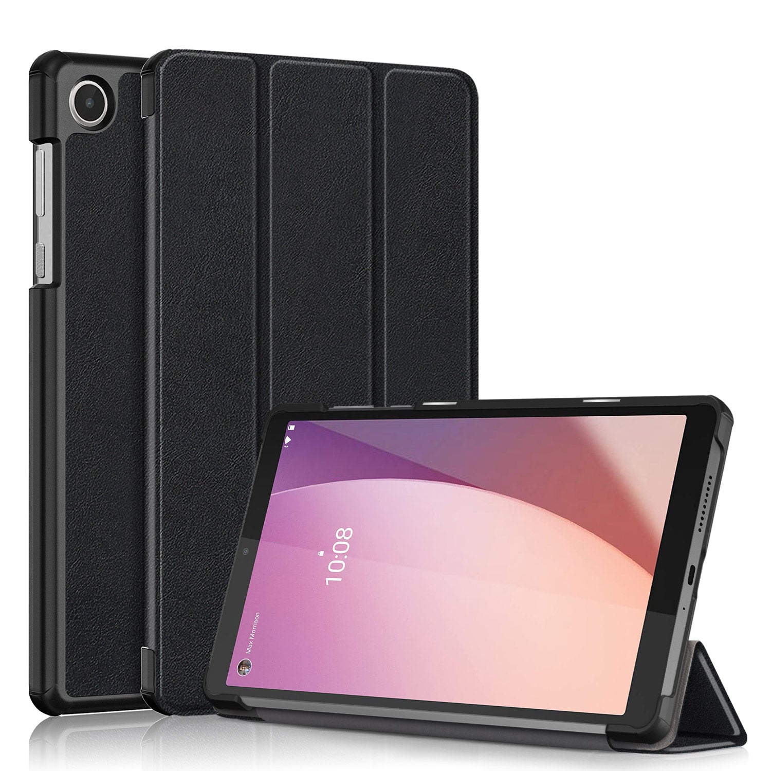 Tablet Case for Lenovo Tab M8 Gen 4 TB-300FU Tri-fold Stand Solid Color PU Leather Tablet Cover Tablet Case for Lenovo Tab M8 Gen 4 TB-300FU Tri-fold Stand Solid Color PU Leather Tablet Cover